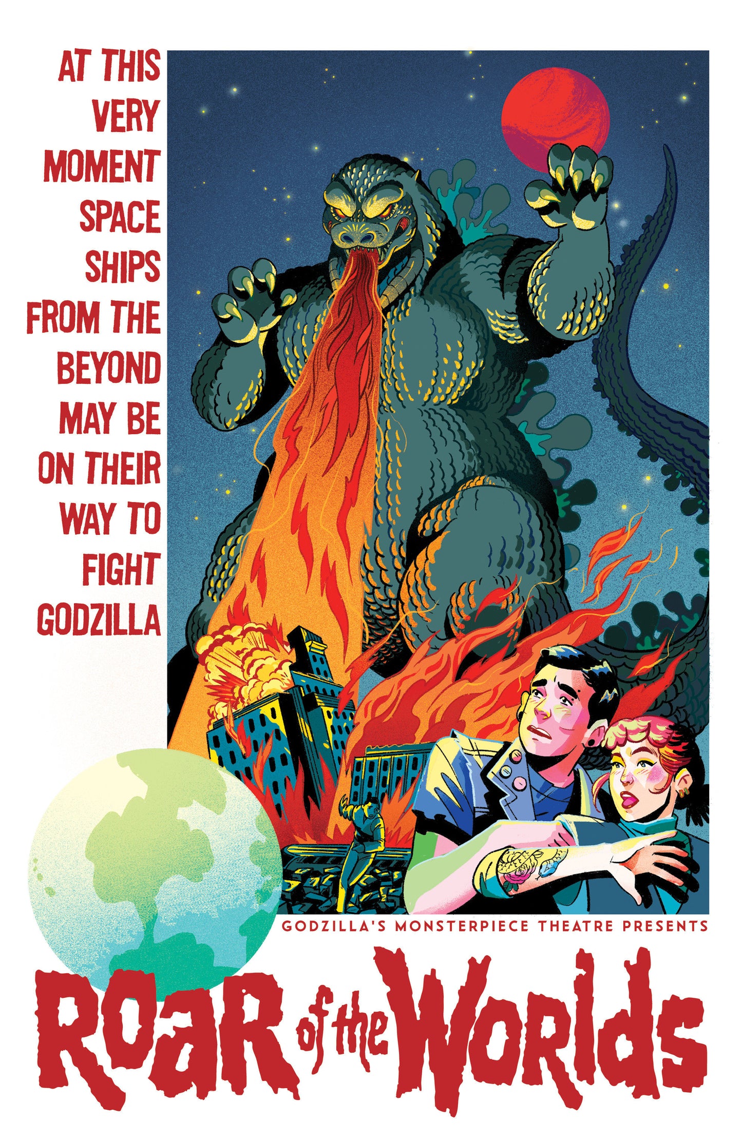 Godzilla's Monsterpiece Theatre Presents: Roar Of The Worlds 1:10 Variant (Goux) (NM)