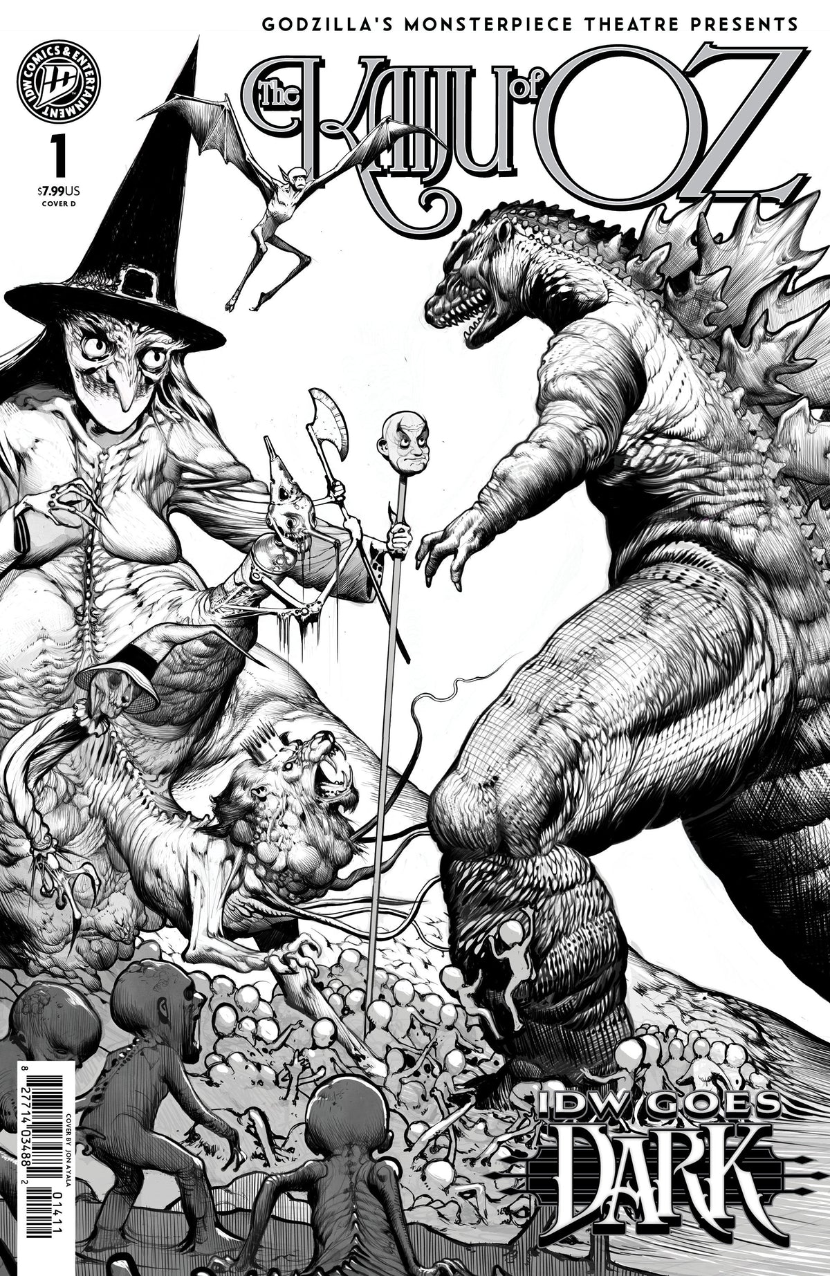 Godzillas Monsterpiece Theatre Presents: The Kaiju Of Oz Variant D (Ayala Idw Goes Dark Variant) (NM)