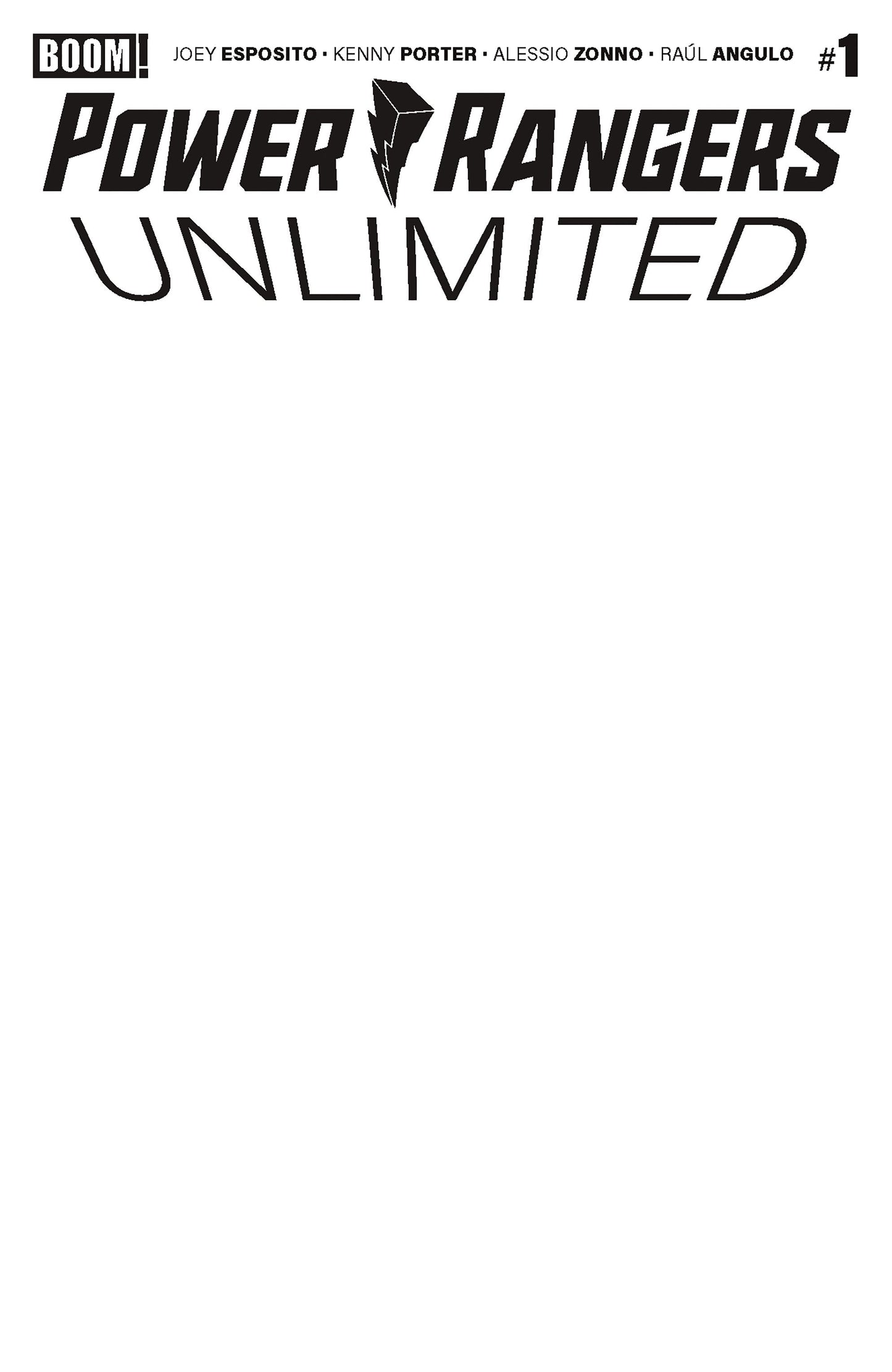 Power Rangers Unlimited #1 D Blank Sketch Variant (NM)