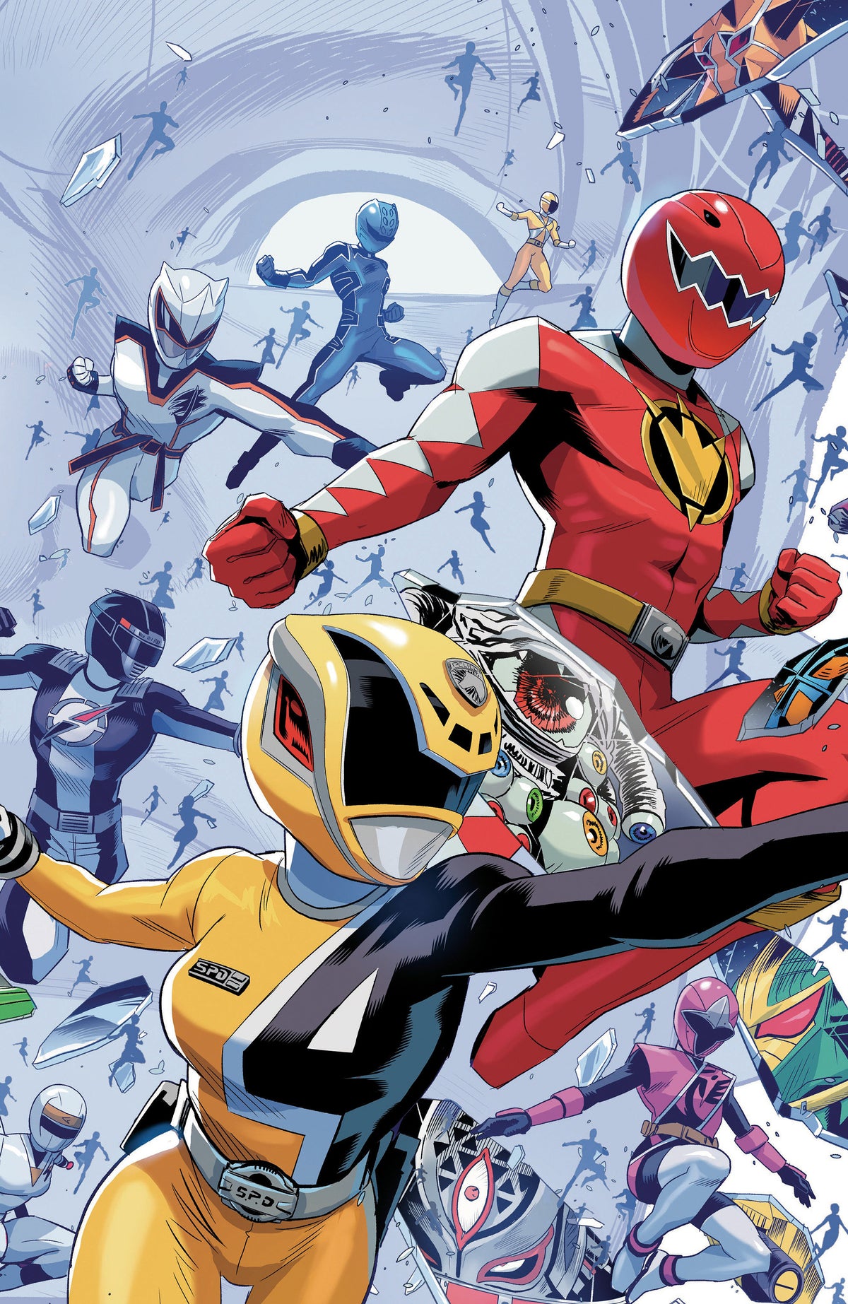 Power Rangers Unlimited #3 C Every Ranger Ever Card Stock Connecting Variant (Full Art, Zonno) (NM)