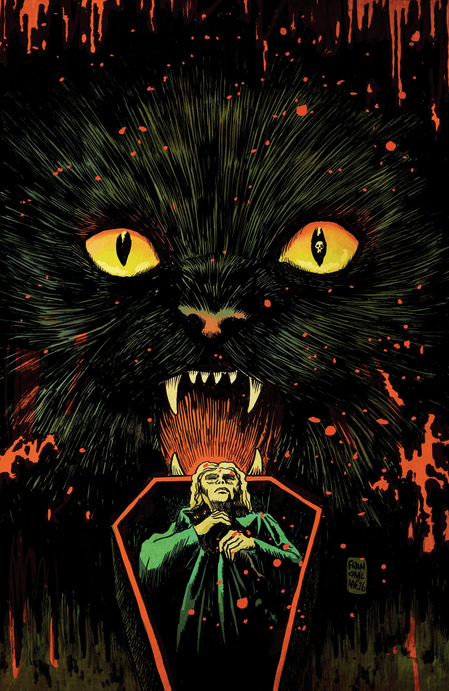 Stuff Of Nightmares: The Cat In The Coffin #1 D Glow In The Dark Variant (Full Art, Francavilla) (NM)
