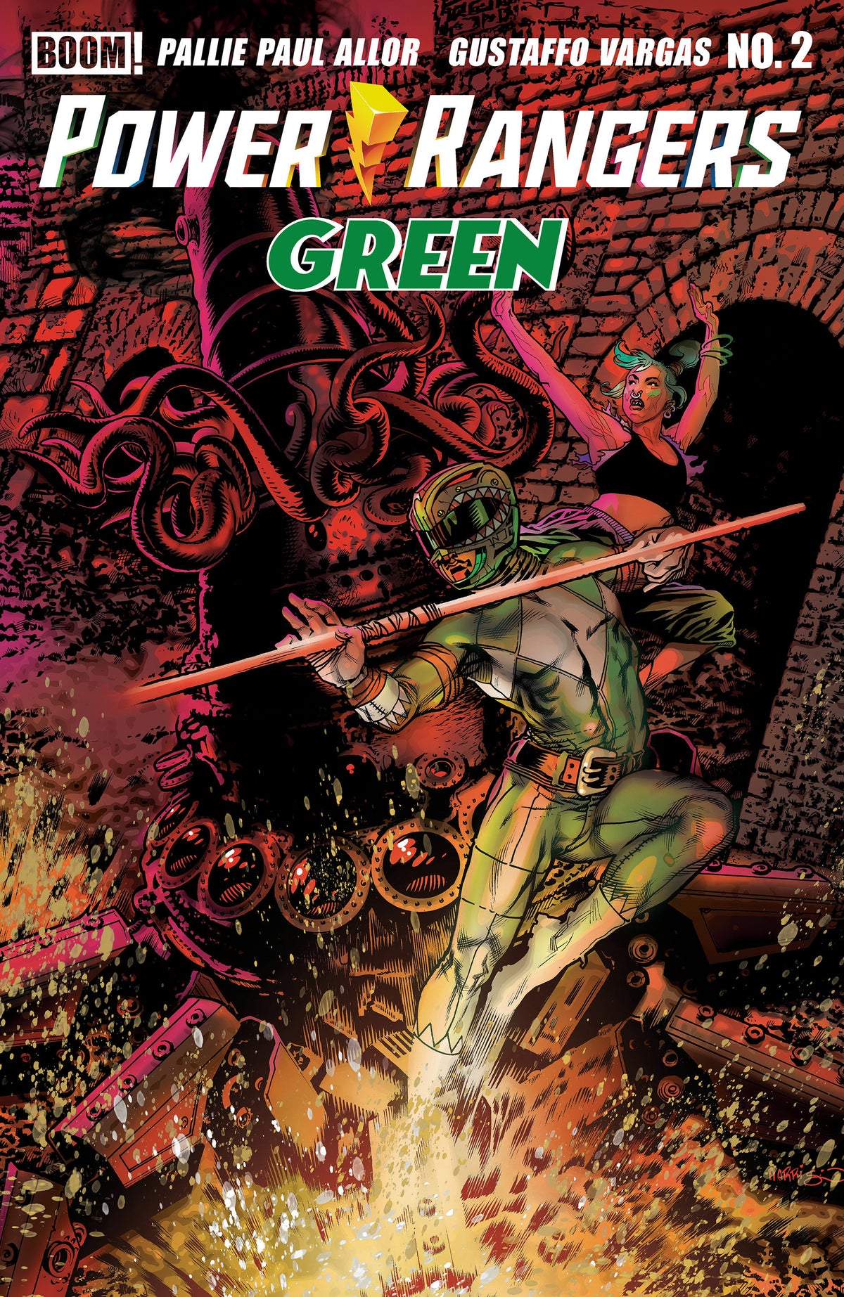 Power Rangers Green #2 A Main (Dressed, Harris) (NM)