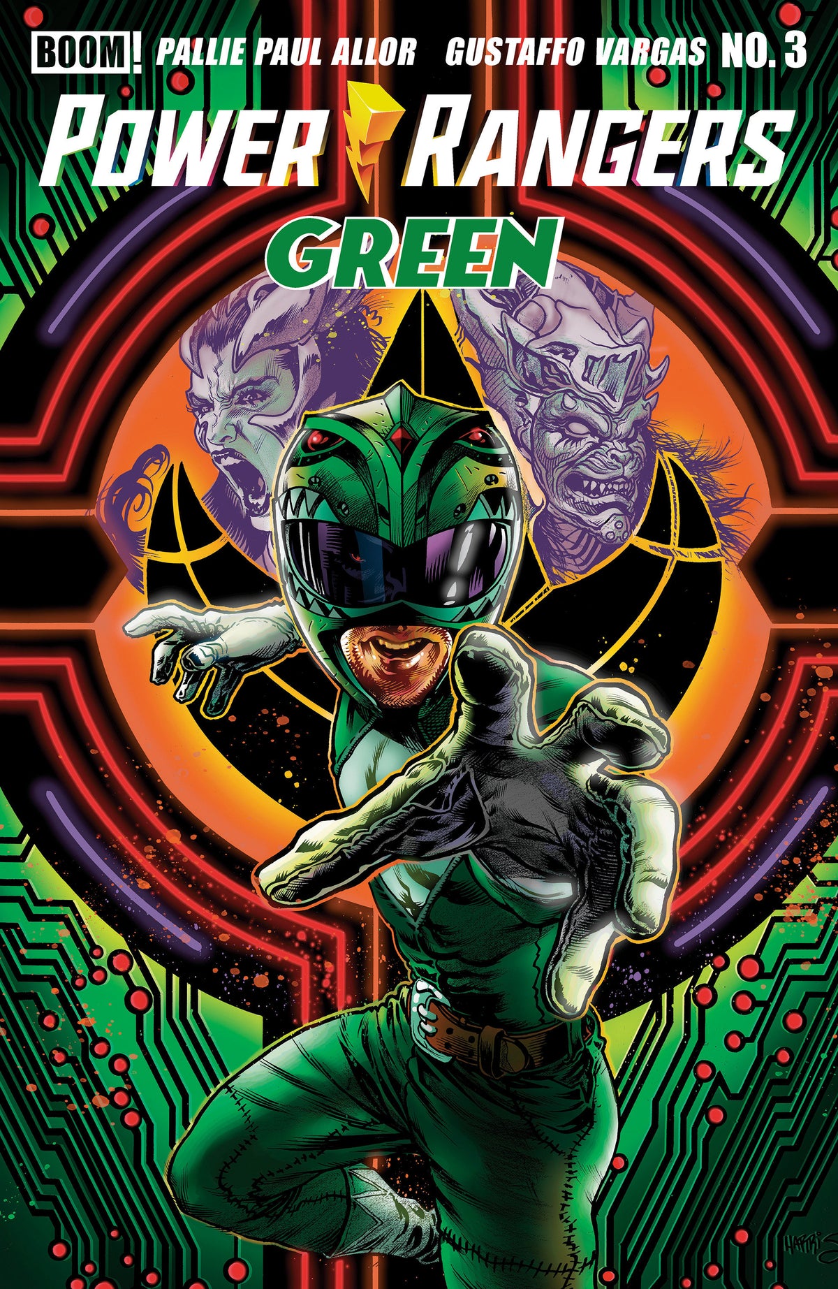 Power Rangers Green #3 A Main (Dressed, Harris) (NM)