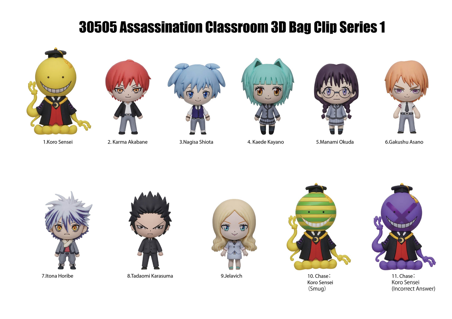 Assassination Classroom 3D Foam Blind Bag Clip (1 Surprise Bag)