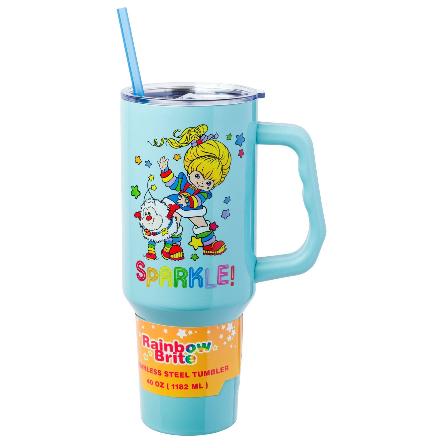 Rainbow Brite and Twink Sparkle 40oz Stainless Steel Tumbler w Handle