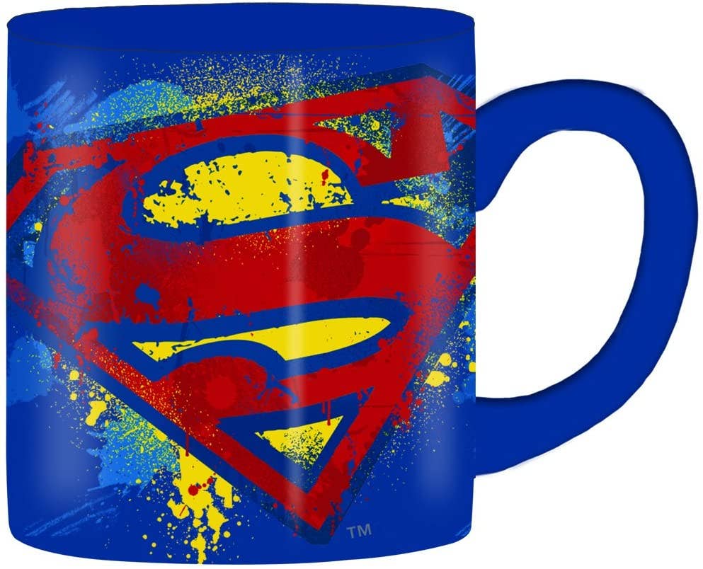 DC Comics Superman Splatter Paint 14oz Ceramic Mug