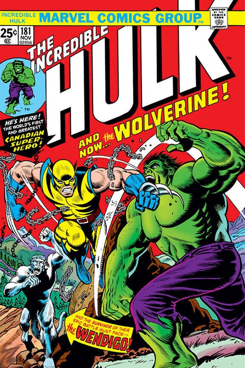 Incredible Hulk Wolverine Comic Cover Distressed Poster