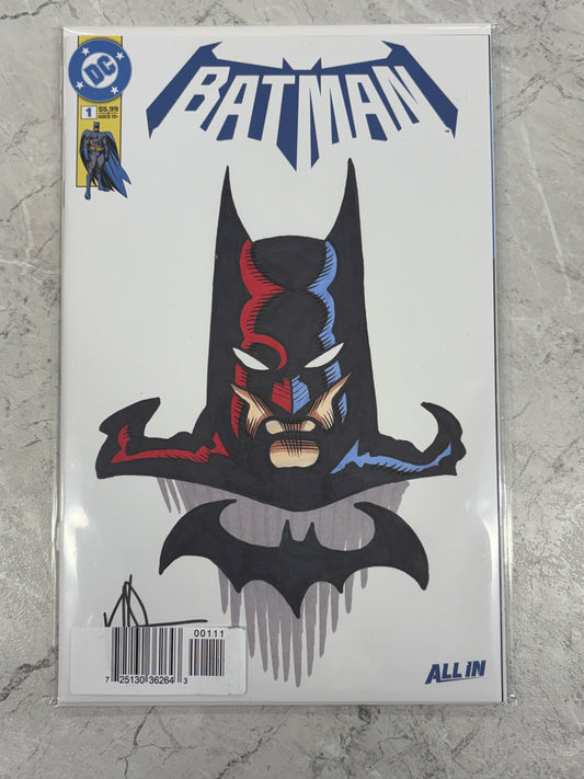 DF Batman #1 Blank Variant With A Sketch By Ken Haeser (NM)