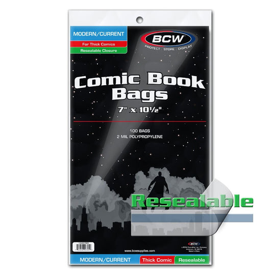 BCW Resealable Current/Modern Comic Bags - Thick