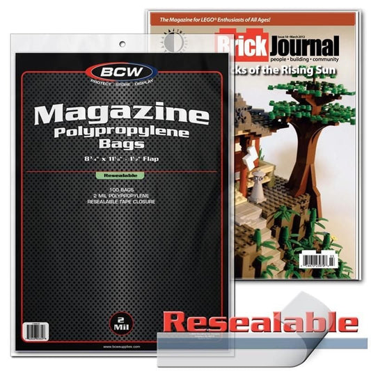 BCW Resealable Magazine Bags - Thick