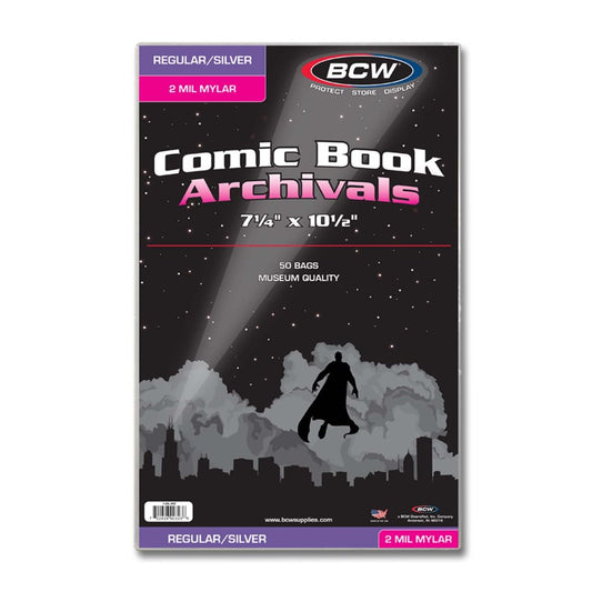 BCW Silver/Regular Comic Mylar Archivals - 2 MIL