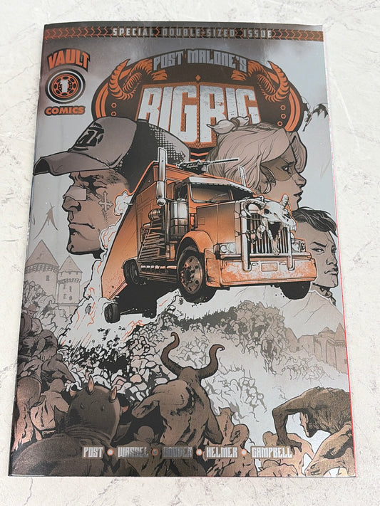 Post Malone's Big Rig #1 2nd Print Nathan Gooden Foil Variant (VFNM)