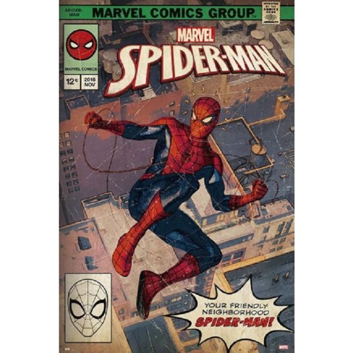 Spider Man Comic Book Cover Poster (Not Available for Shipping)