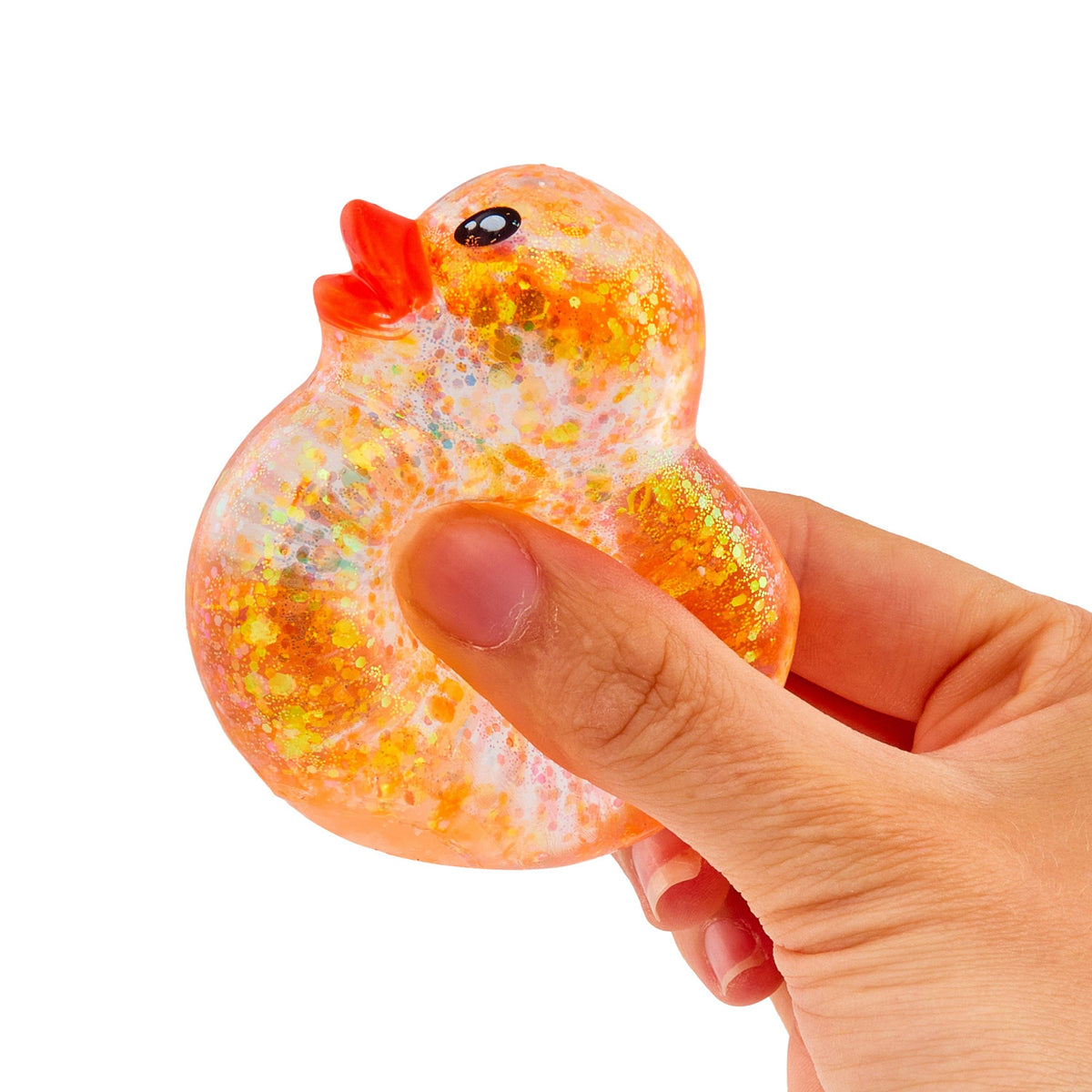 Sensory Toy Box Squishy Glitter Ducks Stress Relief Fidget Toy (4 pack)