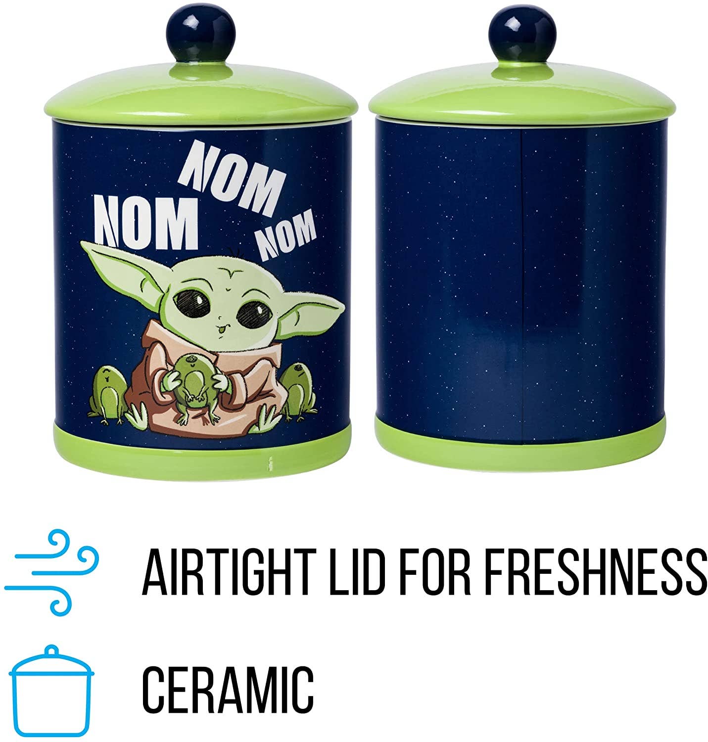 Star Wars Mandalorian Nom Frogs 8" Ceramic Canister