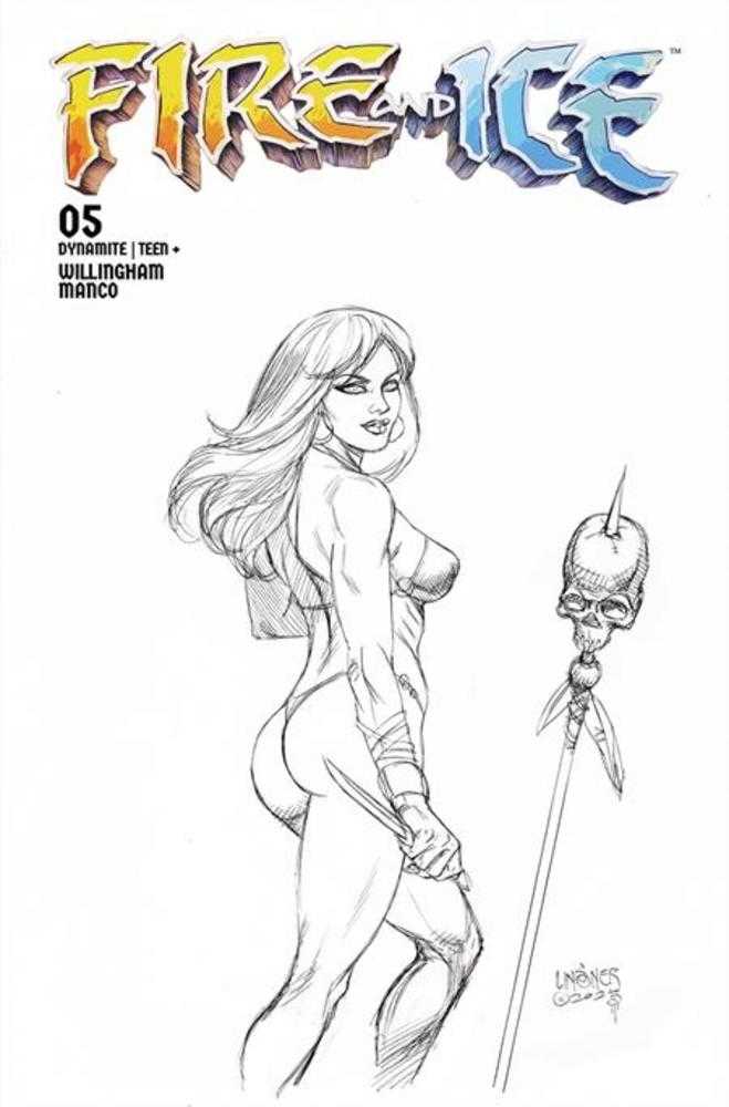 Fire And Ice #5 Cover F 1:10 Joseph Michael Linsner Line Art Variant (NM)