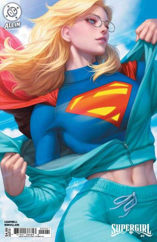 Supergirl #2 Cover B Stanley Artgerm Lau Card Stock Variant (NM)