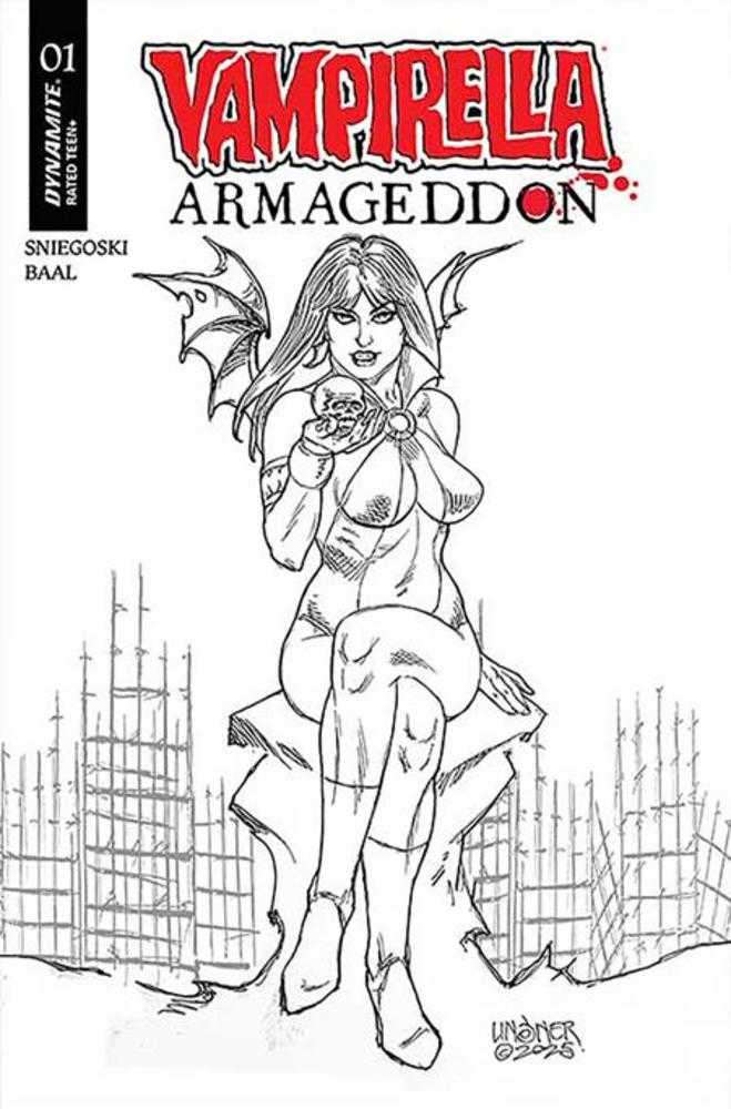 Vampirella Armageddon #1 Cover O 1:10 Joseph Michael Linsner Line Art Variant (NM)