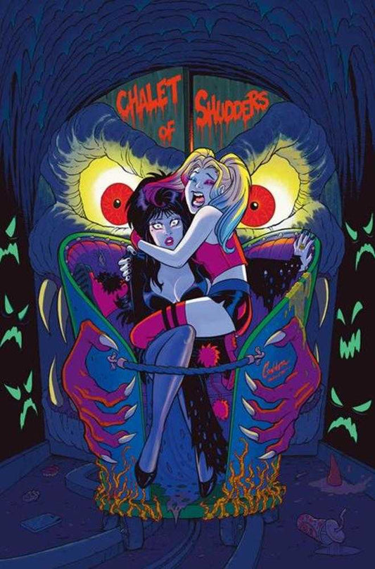 Harley Quinn X Elvira #1 Cover R Inc 1:20 Amanda Conner Foil Full Art Variant (NM)