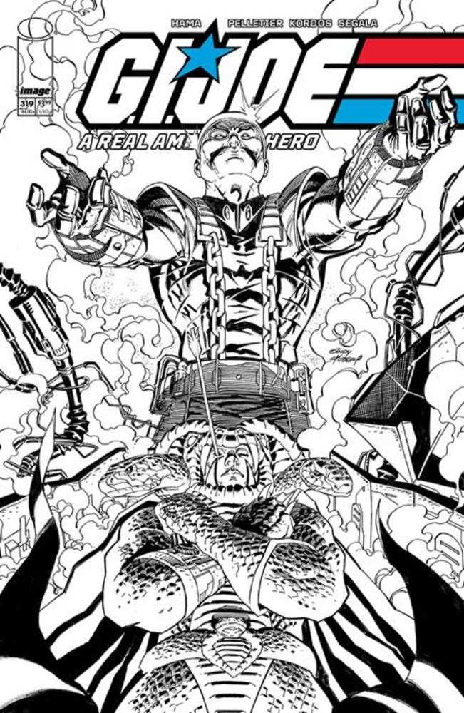 G.I. Joe A Real American Hero #319 Cover B Andy Kubert Black & White Variant (NM)