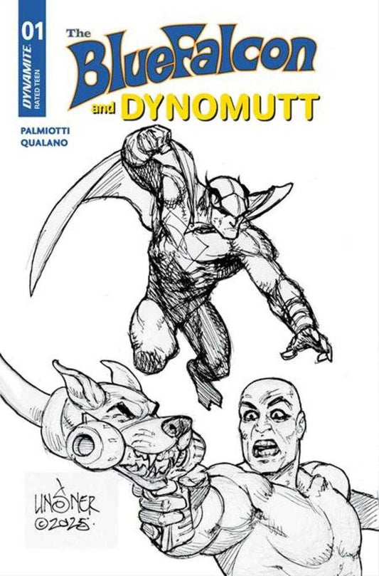 Blue Falcon & Dynomutt #1 Cover L 1:10 Joseph Michael Linsner Line Art Variant (NM)