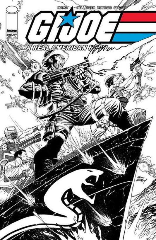G.I. Joe A Real American Hero #320 Cover B Andy Kubert Black & White Variant (NM)