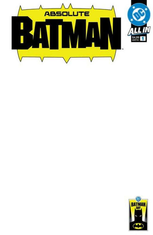 Batman Day 2025  Absolute Batman #1 Cover C Blank Variant (NM)