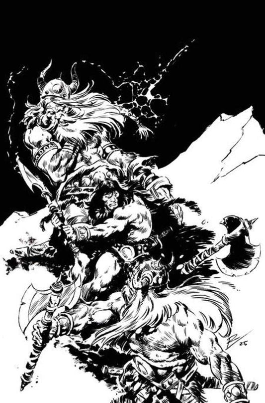 Conan The Barbarian #25 Cover I Inc 1:5 Roberto De La Torre Black & White Variant (Mature) (NM)