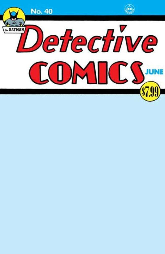 Detective Comics #40 Facsimile Edition Cover C Blank Variant (NM)