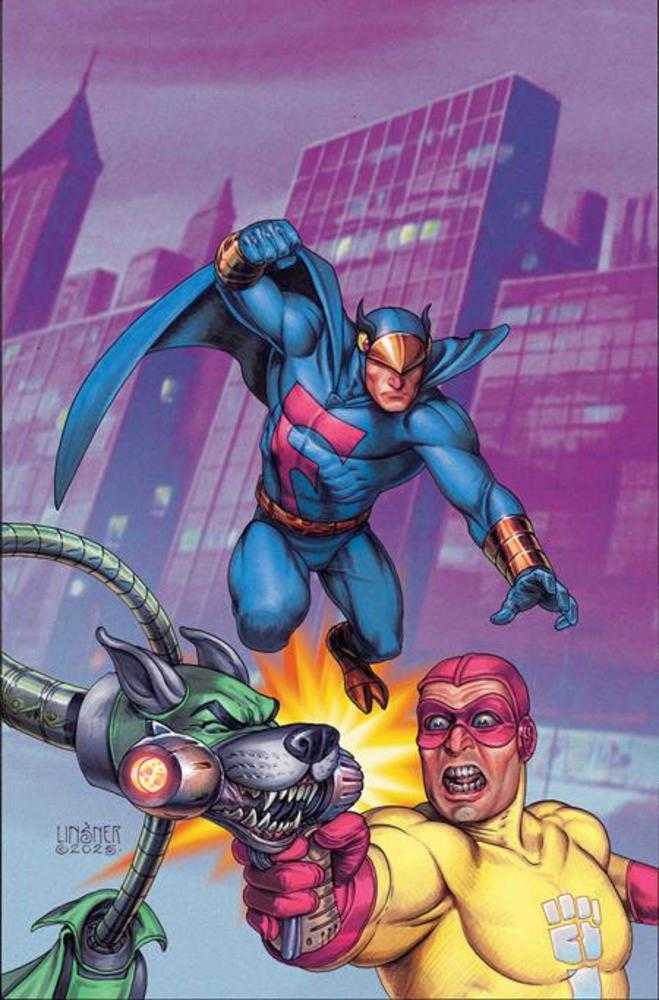 Blue Falcon & Dynomutt #1 Cover U 1:10 Joseph Michael Linsner Foil Virgin Foc Bonus Variant (NM)