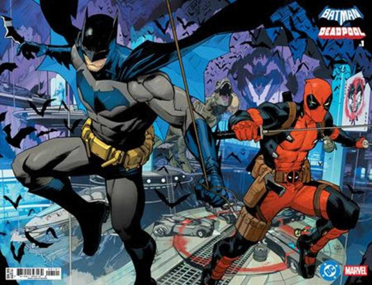 DC Marvel Batman Deadpool #1 (One Shot) Cover B Dan Mora Batman Deadpool Wraparound Card Stock Variant (NM)