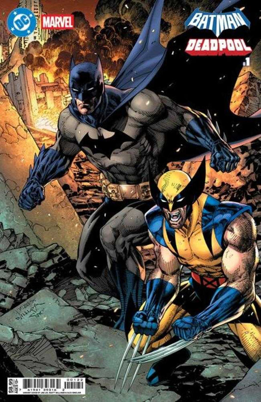 DC Marvel Batman Deadpool #1 (One Shot) Cover K Jim Lee Batman Wolverine Card Stock Variant (NM)