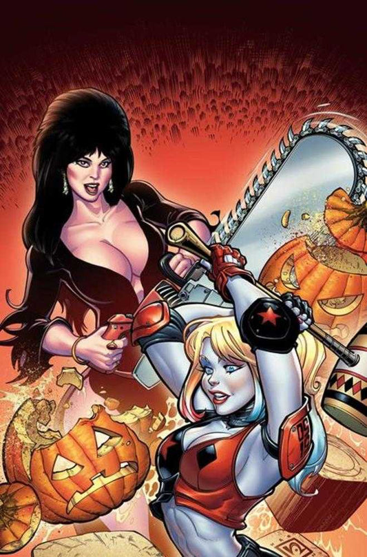 Harley Quinn X Elvira #1 Cover Zb Inc 1:15 Chad Hardin Foil Virgin Foc Bonus Variant (NM)