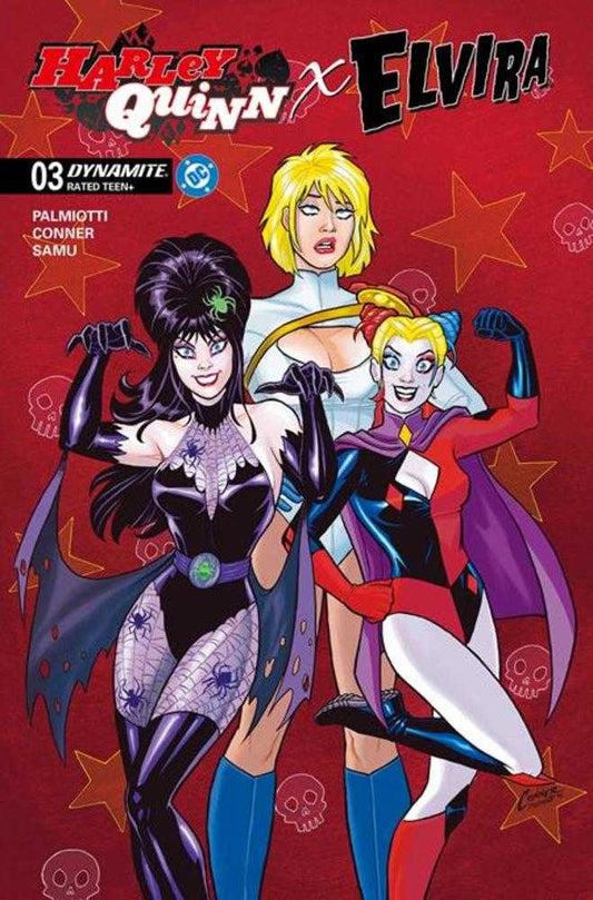 Harley Quinn X Elvira #3 Cover A Amanda Conner Red (NM)
