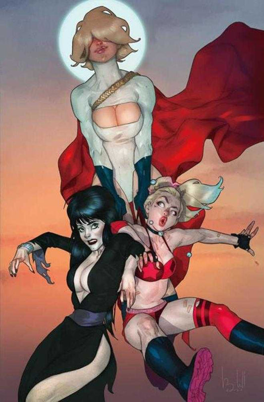 Harley Quinn X Elvira #3 Cover H 1:10 Ben Caldwell Full Art Variant (NM)