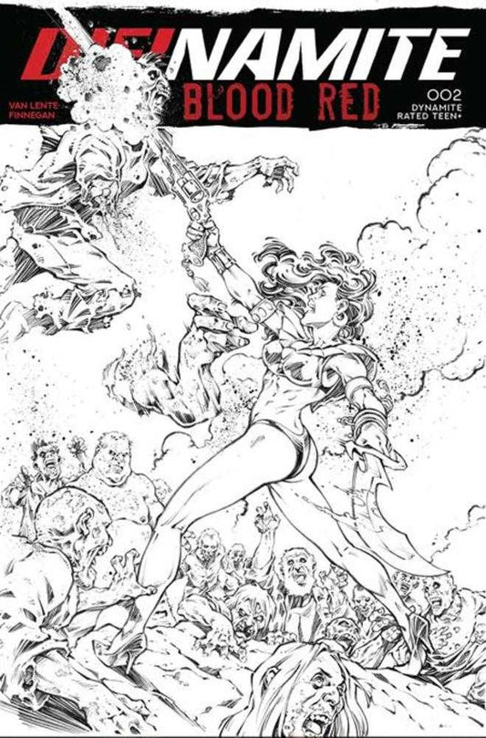 Dienamite Blood Red #2 Cover J Inc 1:5 Roberto Meli Line Art Variant (NM)