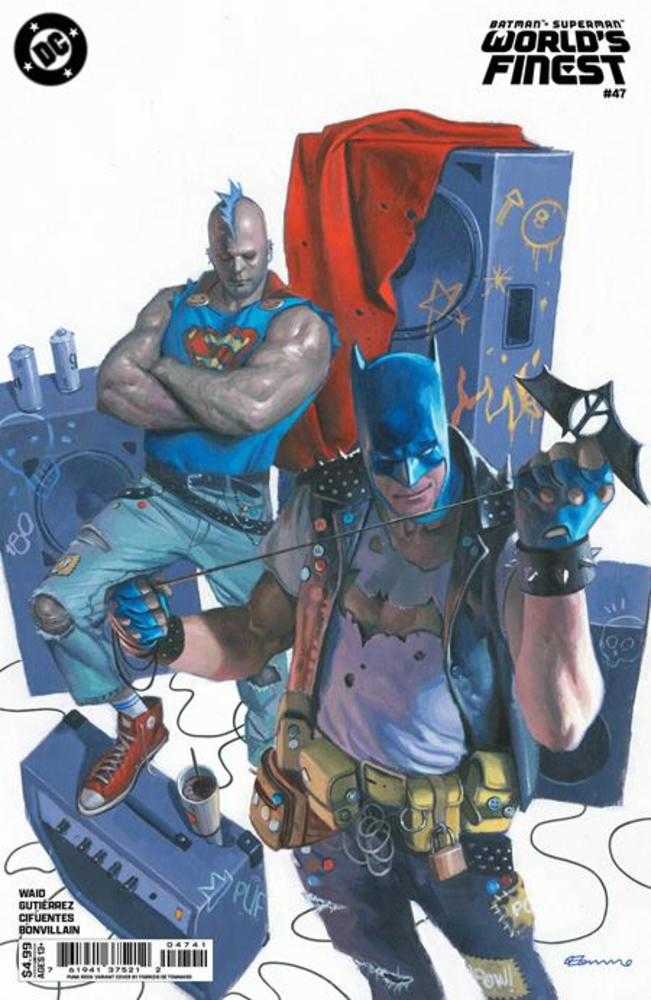 Batman Superman Worlds Finest #47 Cover E Fabrizio De Tommaso Punk Rock Card Stock Variant (NM)