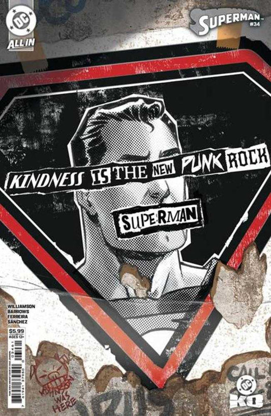 Superman #34 Cover F Dave Johnson Punk Rock Card Stock Variant (DC K.O.) (NM)