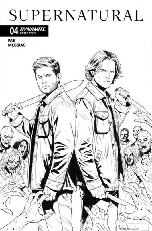 Supernatural #4 Cover F 1:10 Andrea Broccardo Line Art Variant (NM)