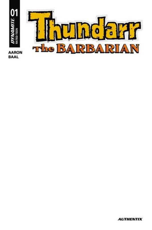 Thundarr The Barbarian #1 Cover G Blank Authentix Variant (NM)
