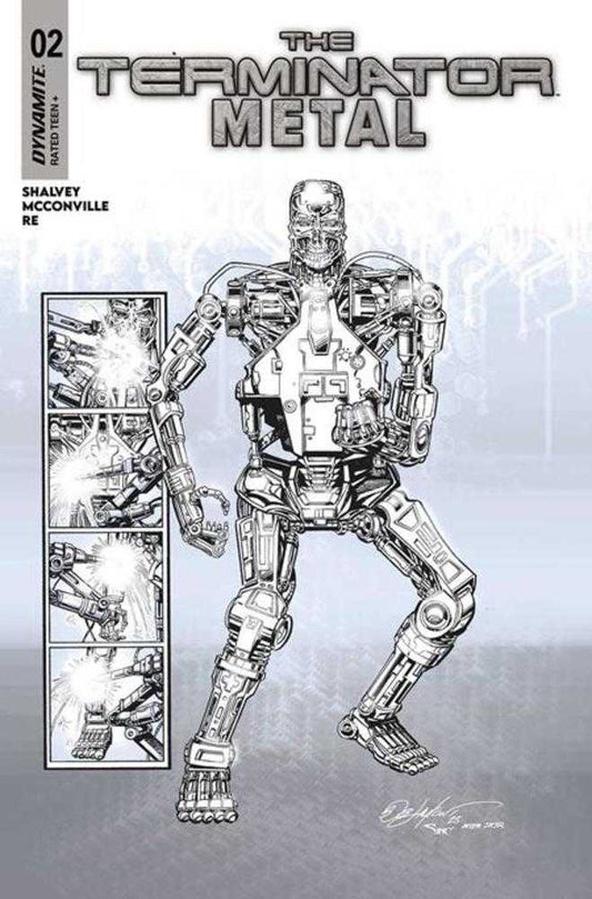 Terminator Metal #2 Cover J Inc 1:5 Bob Layton Line Art Foc Bonus Variant (NM)