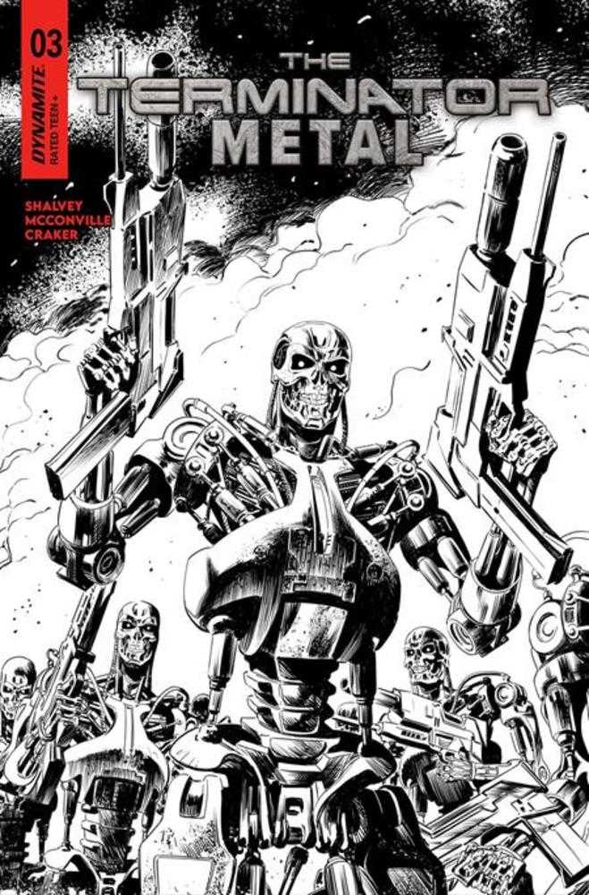 Terminator Metal #3 Cover J Inc 1:5 Paolo Antiga Line Art Foc Bonus Variant (NM)