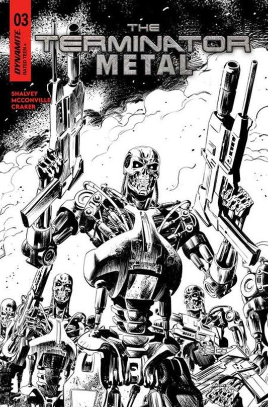 Terminator Metal #3 Cover J Inc 1:5 Paolo Antiga Line Art Foc Bonus Variant (NM)