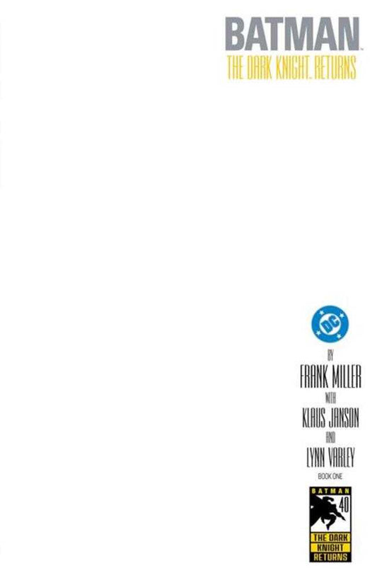 Batman The Dark Knight Returns #1 (Of 4) Facsimile Edition Cover E Blank Card Stock Variant (NM)