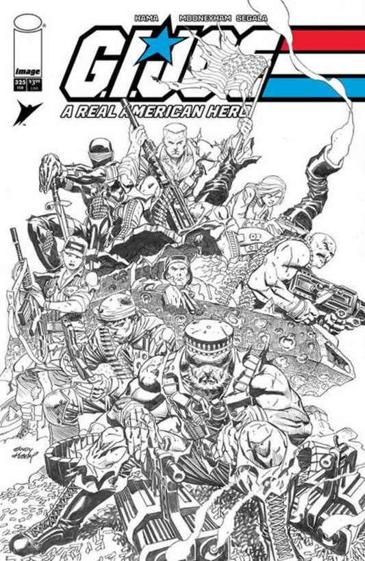 G.I. Joe A Real American Hero #325 Cover B Andy Kubert Black & White Variant (NM)