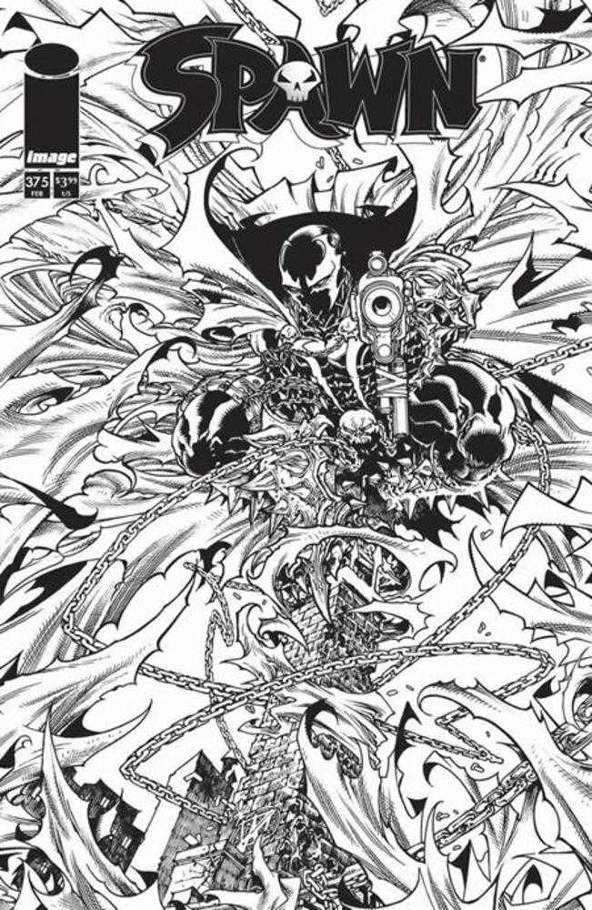 Spawn #375 Cover B Harvey Tolibao Black & White Variant (NM)