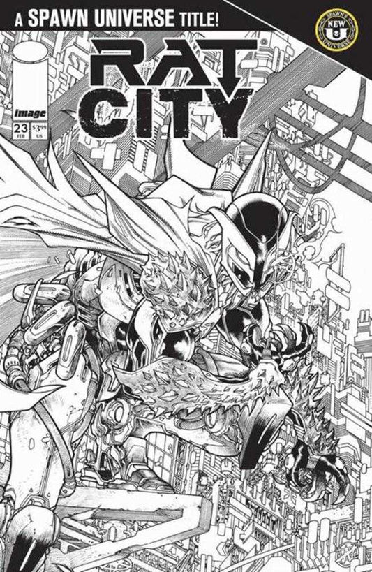 Spawn Rat City #23 Cover B Harvey Tolibao Black & White Variant (NM)