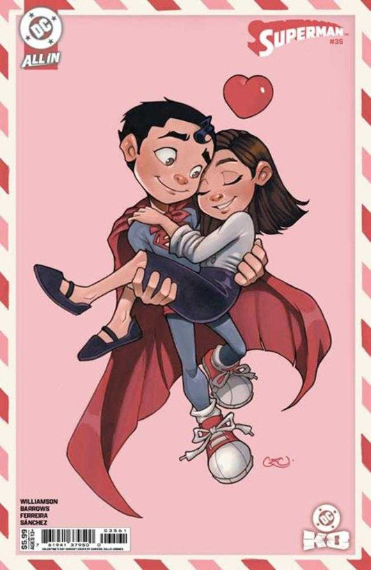 Superman #35 Cover F Chrissie Zullo Valentines Day Card Stock Variant (DC K.O.) (NM)