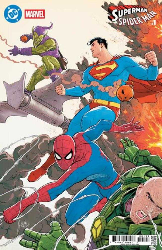 DC Marvel Superman Spider-Man #1 (One Shot) Cover J Mikel Janin Superman & Spider-Man vs Lex Luthor & Green Goblin Card Stock Variant (NM)