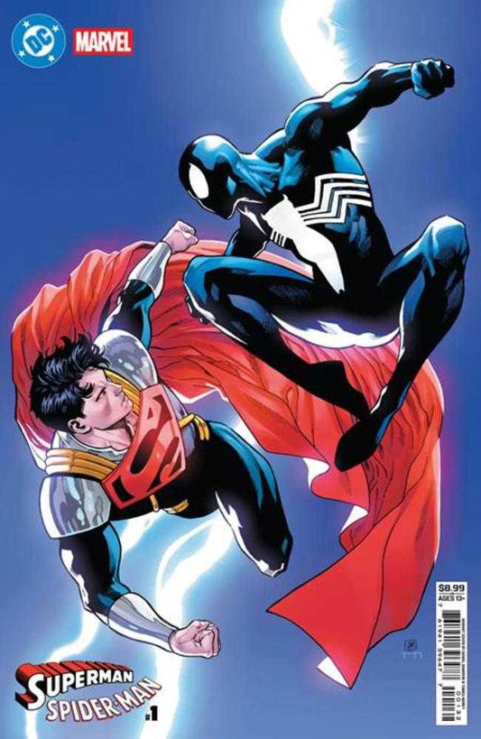 DC Marvel Superman Spider-Man #1 (One Shot) Cover R Daniel Sampere Super Boy Prime & Spider-Man Black Card Stock Variant (NM)
